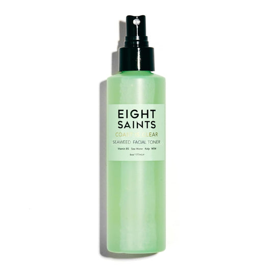 Eight Saints Coast Is Clear Seaweed Anti-Aging Face Toner - Natural, Alcohol-Free, Minimizes Pores | 6 Ounces