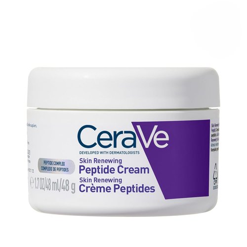CeraVe Skin Renewing Night Cream - Niacinamide & Peptide Complex Moisturizer for Face, 1.7 oz