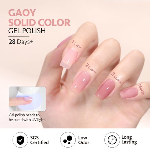 GAOY Sheer Maroon Gel Nail Polish, 16ml Jelly Pink Burgundy Translucent Color 1354 UV Light Cure Gel Polish for Nail Art DIY Manicure and Pedicure at Home