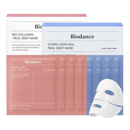 Biodance Bio-Collagen & Ceramide Deep Mask Set - Firming & Hydrating Face Masks for Glass Skin