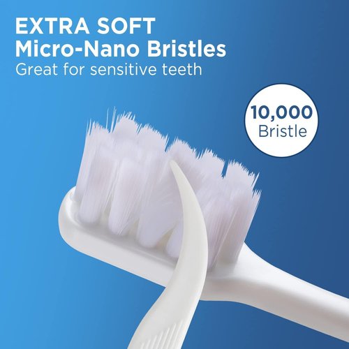 Frekare Ultra Soft Toothbrushes for Sensitive Teeth - 10,000 Micro Nano Bristles | Travel-Friendly, 6 Count