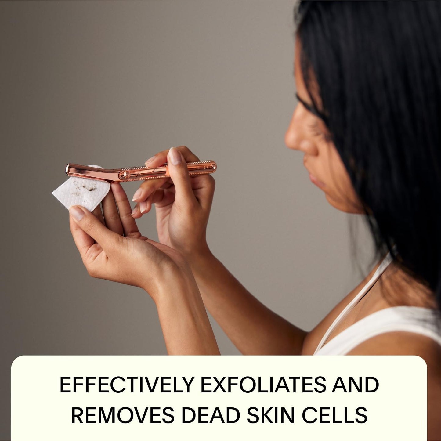 Leaf Shave | The Leaf Dermaplaner Kit, Silver - All-Metal Facial Razor and Exfoliating Tool for Women; Gift Set Includes 1x Dermaplaner, 1x Stand, & 12x Refills