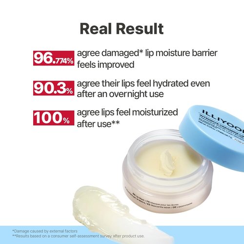 ILLIYOON Intensive Ceramide Lip Mask - 10,000ppm Ceramide for Deep Hydration & Barrier Repair | Vegan, Fragrance-Free, 0.24 fl. oz.