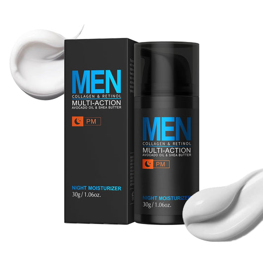 Skiennix Men’s Hydrating Night Cream - Collagen & Retinol Moisturizer for Firm, Youthful Skin | 1.06 oz