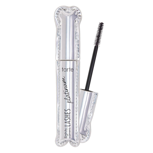 Tarte Lights, Camera, Lashes Platinum Volumizing Mascara - Black Tinted Peptide Serum for Volume & Length, Vegan & Cruelty-Free