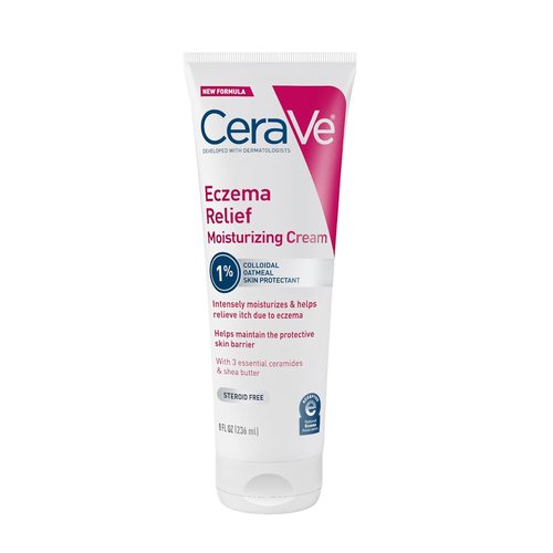CeraVe Eczema Relief Cream - Moisturizing Formula with Colloidal Oatmeal & Shea Butter | 8oz, Steroid & Paraben Free