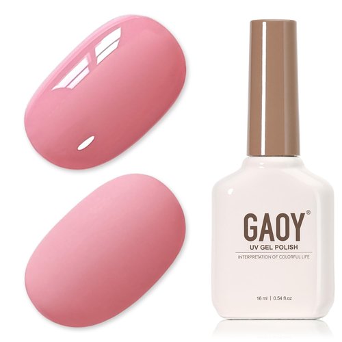 GAOY Pink Gel Nail Polish, 16ml Soak Off Gel Polish, UV Light Cure for Nail Art DIY Manicure at Home, 2015 Cherry Pink