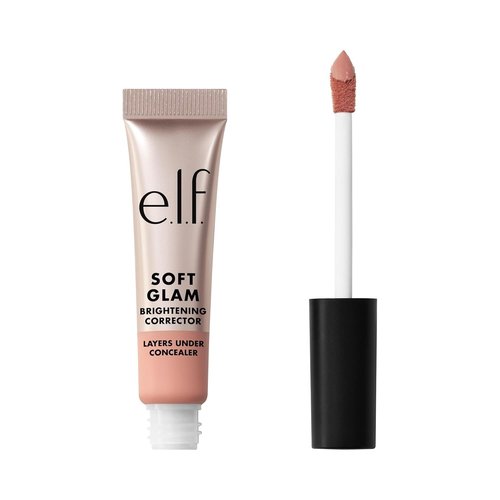 e.l.f. Soft Glam Brightening Corrector - Minimize Dark Circles & Discoloration, Hydrating, Vegan, Light Pink