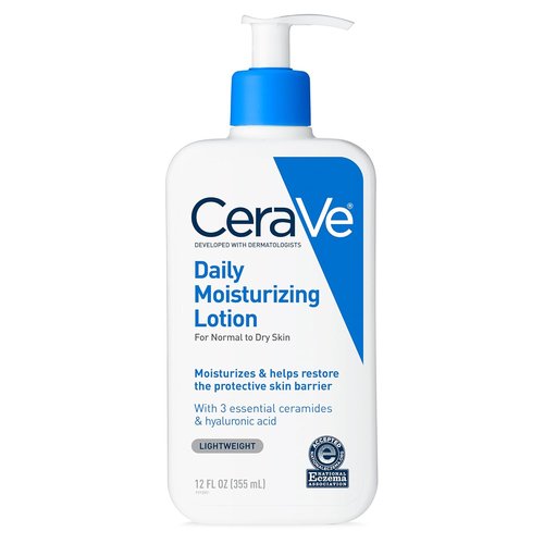 CeraVe Daily Moisturizing Lotion - Hydrating Body & Face Moisturizer with Hyaluronic Acid | 12 Oz, Fragrance-Free