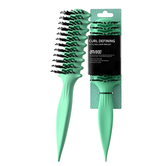 AM8:00 Curl Defining Brush - Shape, Separate & Add Volume to Curly Hair | Vented Blow Drying Brush