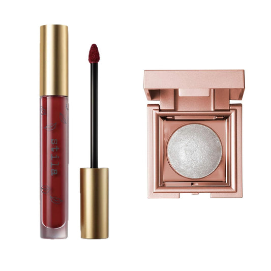 Stila Stay All Day Liquid Lipstick Bundle - Glamberry & Heaven's Dew All Over Glimmer - Silverlake