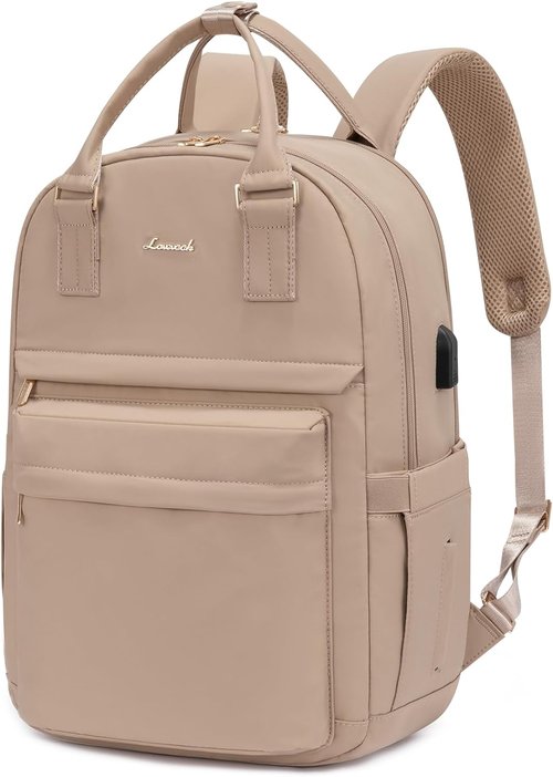 LOVEVOOK Laptop Backpack - Stylish 15.6 Inch Waterproof Bag with USB Port for Women | Ideal for Travel & Work