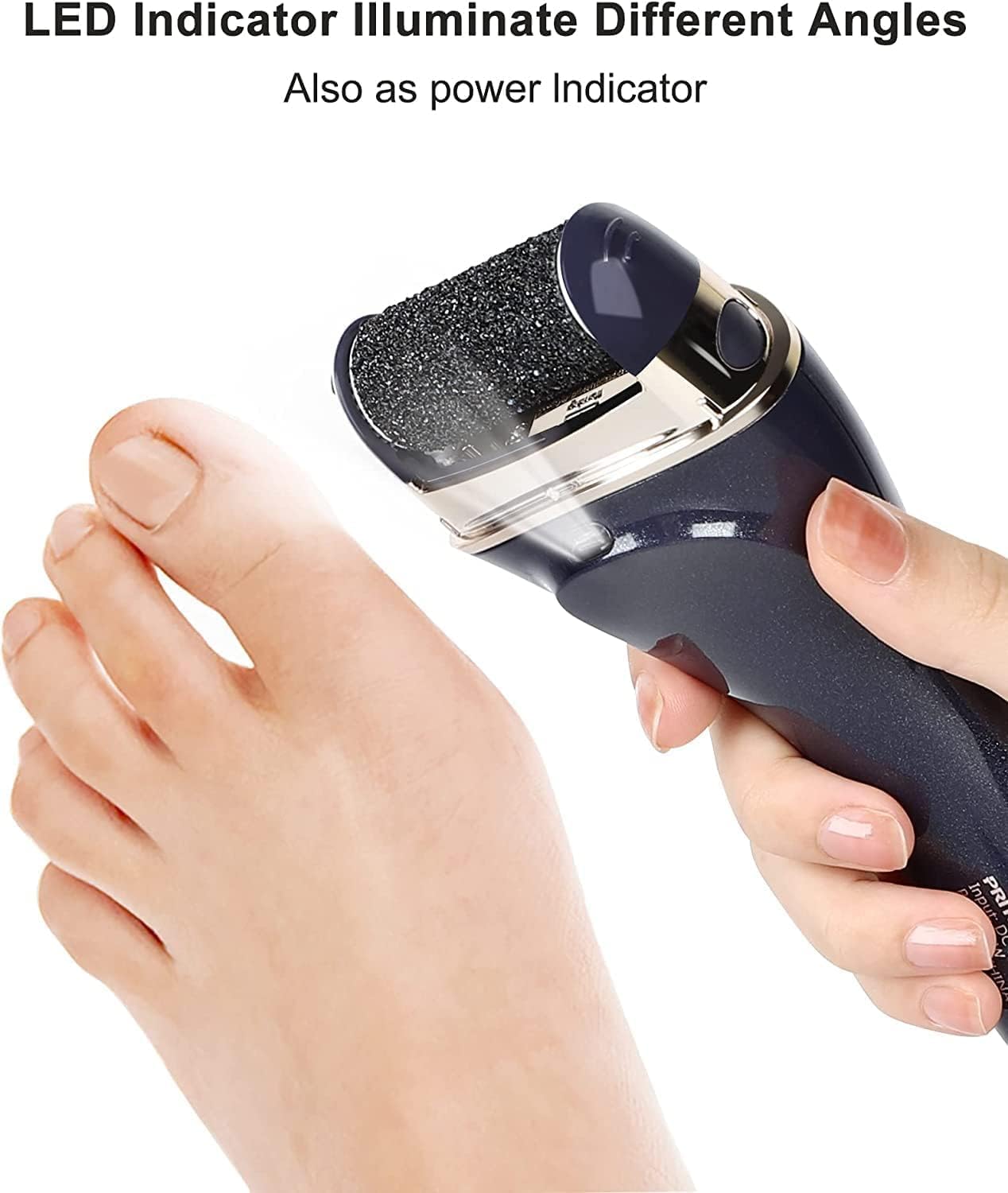 Skiennix Electric Callus Remover - Rechargeable Portable Foot File for Smooth Skin | Ideal Gift (Black)