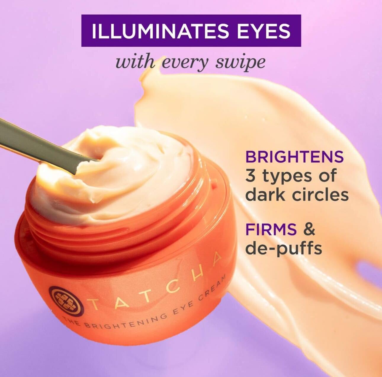 TATCHA Brightening Eye Cream - Vitamin C Formula for Dark Circle Reduction | 15 ml / 0.5 fl. oz.