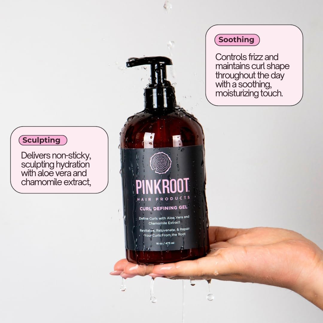 Skiennix Curl Defining Gel - Nourishing Formula with Aloe Vera & Chamomile Extract | 16 Oz