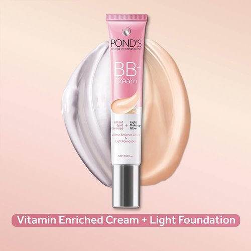 POND'S BB+ Cream - Lightweight Foundation Cream for Flawless Skin | Ivory, 18g