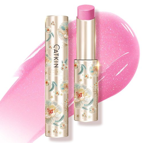 CATKIN Glossy Lip Balm - Ultra Hydrating Tinted Jelly for Plumping & Soothing Dry Lips | 0.12 oz C07 Azalea