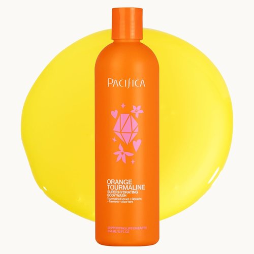 Pacifica Body Wash - Super Hydrating Orange Tourmaline Bath & Shower Gel | Vegan & Cruelty-Free