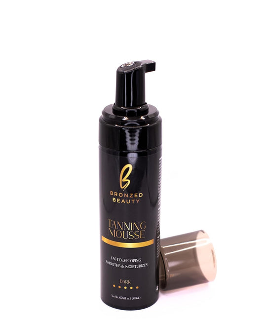 Skiennix Dark Self-Tanning Mousse - Fast-Drying Formula for Natural Bronzed Glow - 6.7fl oz with Aloe Vera & Coconut Scent