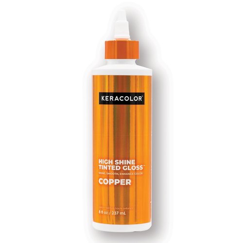 Keracolor High Shine Tinted Hair Gloss - Sheer Color-Enhancing In-Shower Treatment, Copper, 8 Fl Oz