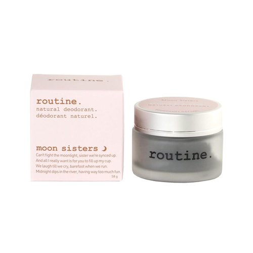 Routine Natural Deodorant - Aluminum Free, Cream Jar Formula | Moon Sisters Scented with Rose, Neroli, Lavender & Vetiver (2 Oz)