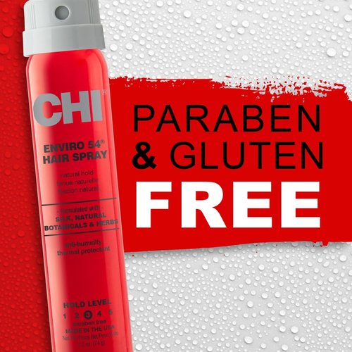 CHI Enviro 54 Hairspray - Natural Hold & Lightweight Finish, Sulfate & Paraben-Free, 2.6 Oz