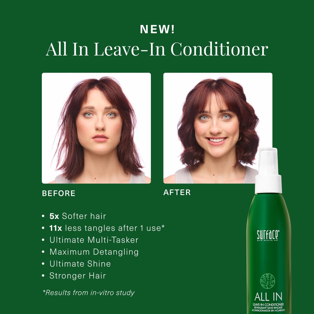 Surface Hair All-In-One Leave-In Conditioner - Detangles, Controls Frizz & Strengthens - 6 Fl Oz