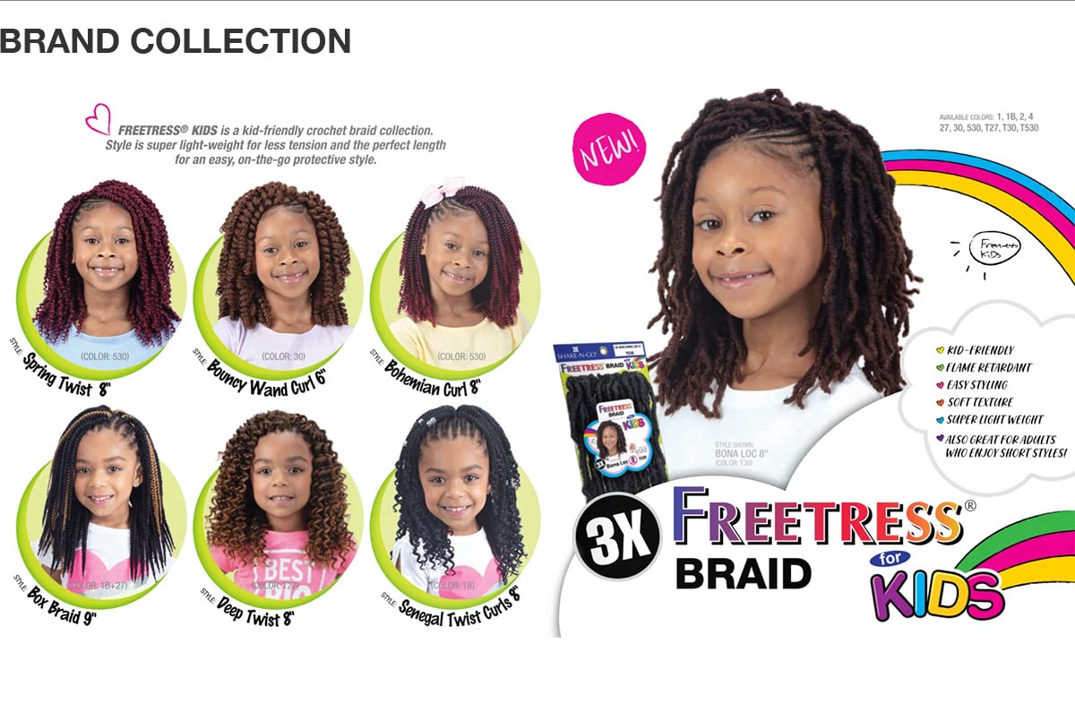 FreeTress Crochet Braids 3X Kids Box Braid 9" (1-PACK, T27)