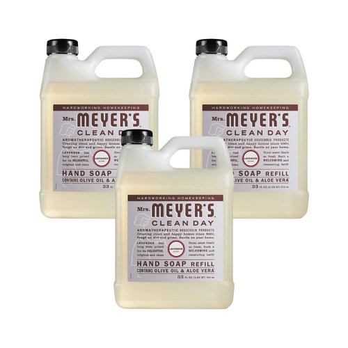 MRS. MEYER'S CLEAN DAY Liquid Hand Soap Refill, Cruelty Free, Lavender Scent, 33 Fl Oz (Pack of 1)