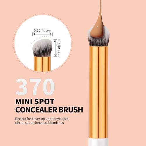 Docolor Concealer Brush Set - 2PCS Angled Brushes for Under Eye & Nose Contour Blending