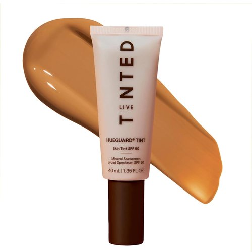 Live Tinted Hueguard Skin Tint SPF 50 | Tinted Mineral Sunscreen with Hydrating Finish - Light-Medium, 1.35 fl oz