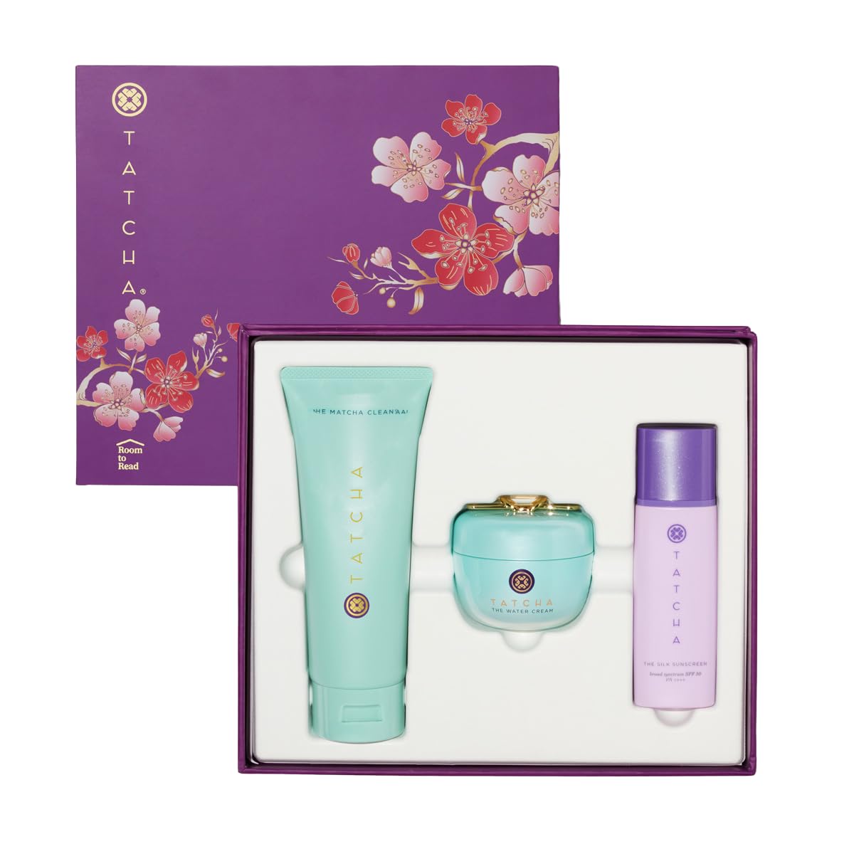 Tatcha The Pure Pores Set - Matcha Cleanse, Water Cream & Silk Sunscreen for Luminous Skin