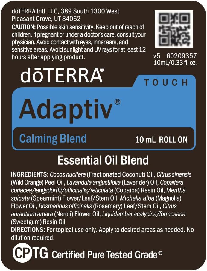 doTERRA Adaptiv™ Touch Calming Blend - 10 mL Essential Oil for Stress Relief and Relaxation