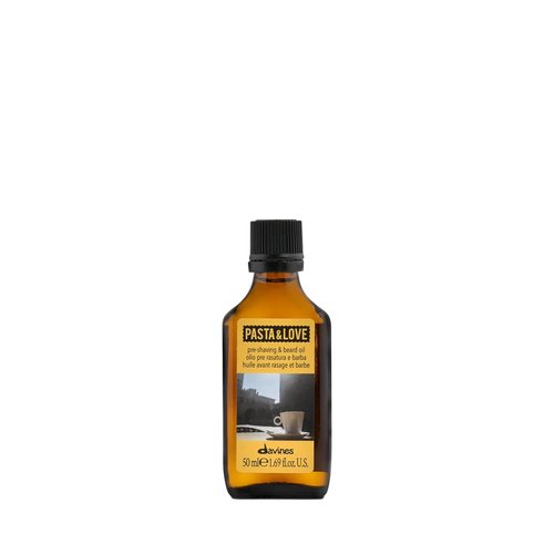 Davines Pasta & Love Pre-Shaving & Beard Oil - Softens Coarse Beards & Preps Skin - 1.69 Fl Oz