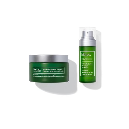 Murad Retinal Body & Night Treatment Combo - ReSculpt Skin & Reduce Cellulite, Wrinkles, Stretch Marks | Set of 2
