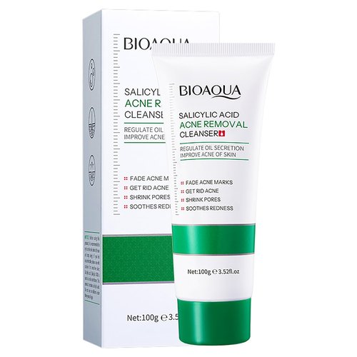 BIOAQUA Salicylic Acid Deep Foam Cleanser - Acne Marks Removal & Pore Shrinkage | 100g / 3.52fl.oz