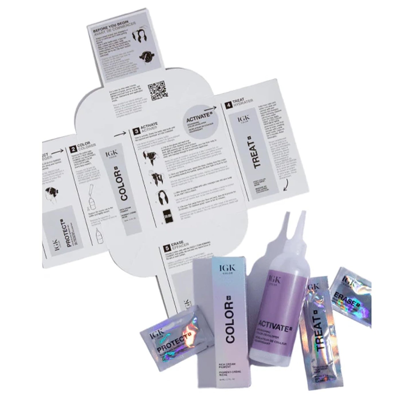 IGK Permanent Hair Dye Color Kit - 9N Pampas Blonde | 100% Gray Coverage, Strengthens & Adds Shine