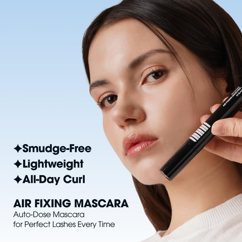 AirFixing Mascara – Smudge-Resistant Tubing Formula | 0.5mm Precision Brush | Patented Air-Sealed Container to Reduce Drying | Easy Warm-Water Removal | 8.5g | Made in Korea