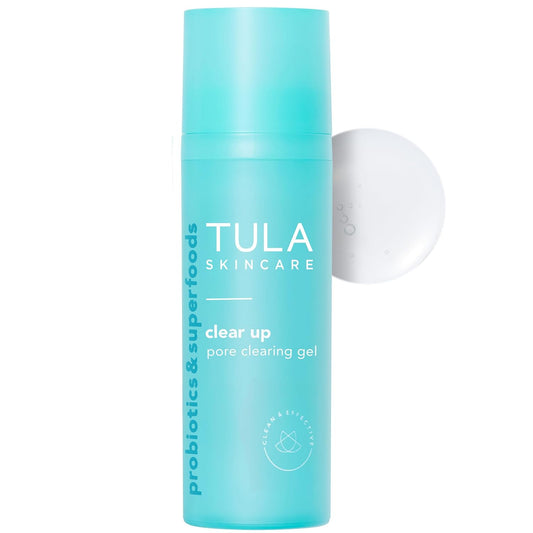 TULA Skin Care Clear Up Pore Clearing Gel | Salicylic & Azelaic Acid Facial Serum, 1 fl oz