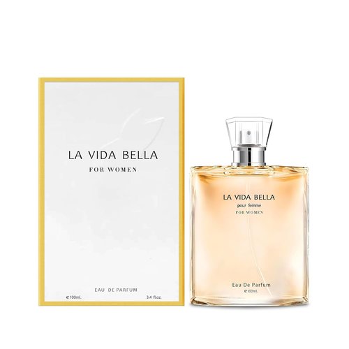 La Vida Bella Perfume by A CENTER - 3.4oz Eau de Parfum Spray | Floral & Sweet Fragrance with Iris, Patchouli, Vanilla & Spun Sugar