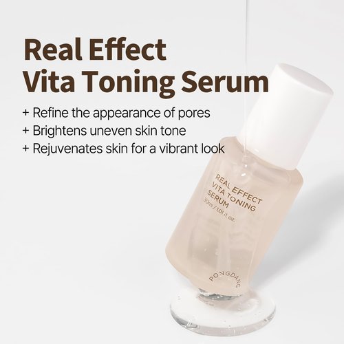 PONGDANG Vita Toning Serum - Pore-Refining & Skin-Brightening | Lightweight Formula with 12 Vitamins & Niacinamide