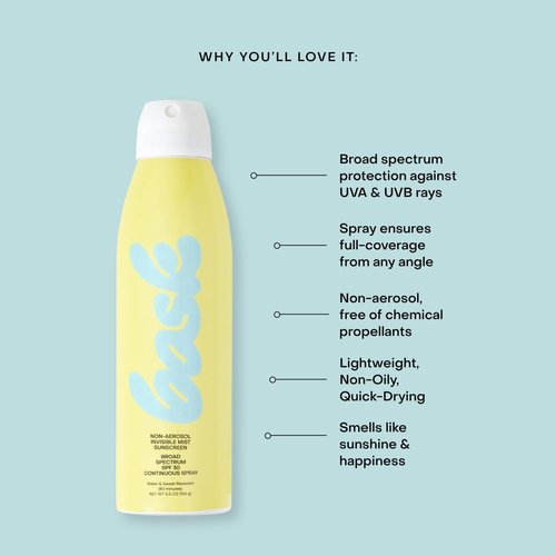 Bask Suncare SPF 30 Sunscreen Spray - Non-Aerosol, Lightweight & Moisturizing, 5.5 oz | Broad Spectrum UVA/UVB Protection
