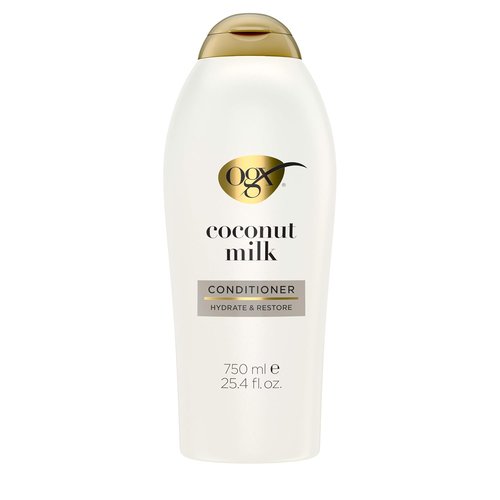 OGX Nourishing + Coconut Milk Conditioner - Hydrating Formula for Soft, Moisturized Hair | 25.4 fl. oz, Paraben-Free