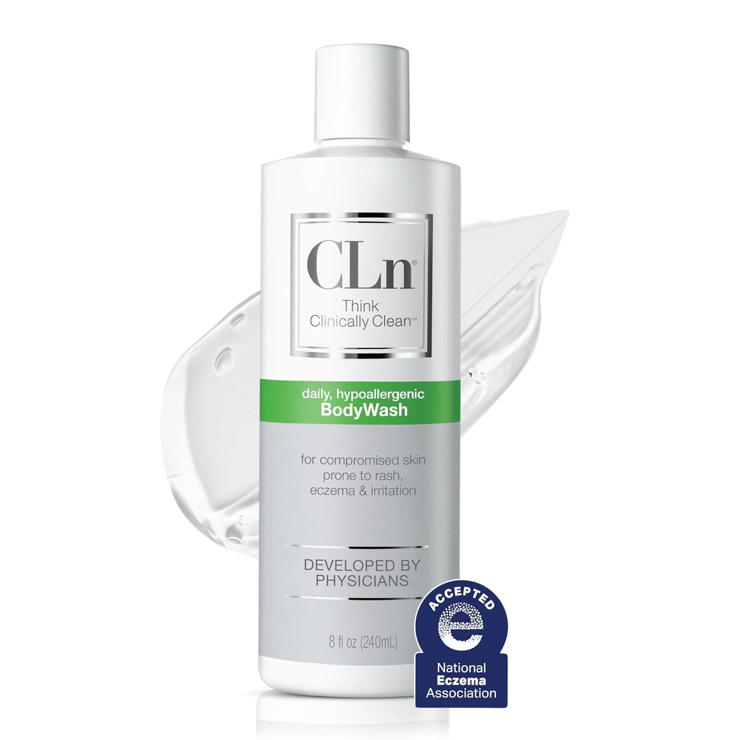 CLn® Body Wash - Non-Drying Formula for Eczema & Dermatitis Relief | Fragrance-Free, 8 fl oz