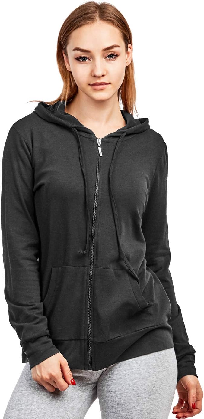 Skiennix Women's Light Cotton Zip-Up Hoodie Jacket - Comfortable & Stylish | Perfect for All Seasons