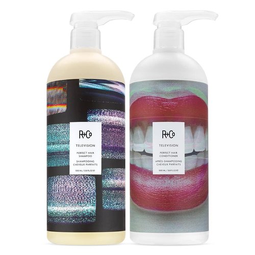 R+Co Television Perfect Hair Shampoo & Conditioner Set - Professional 33.8 Oz | Sulfate-Free, Vegan Care for Shine & Strength