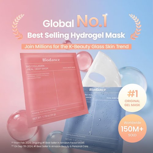 Biodance Bio-Collagen & Ceramide Deep Mask Set - Firming & Hydrating Face Masks for Glass Skin