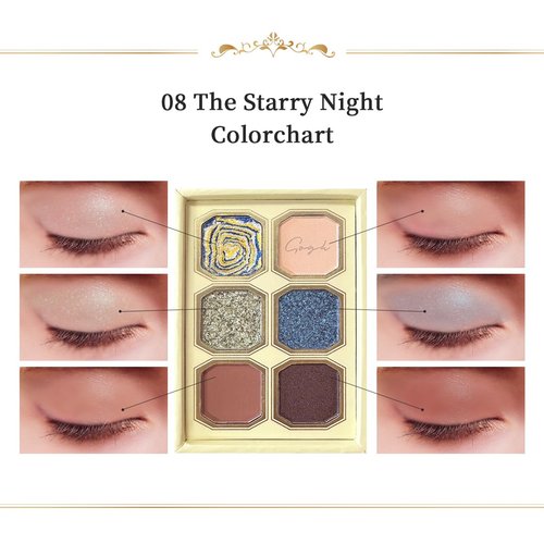 MilleFée Eyeshadow Palette 08 The Starry Night - Warm Deep, Cruelty-Free, High Pigmented & Blendable