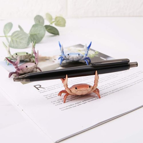 MosBug Cute Crab Pen Holder - Creative Weightlifting Design for Stylish Desk Organization | Unique Gift Idea