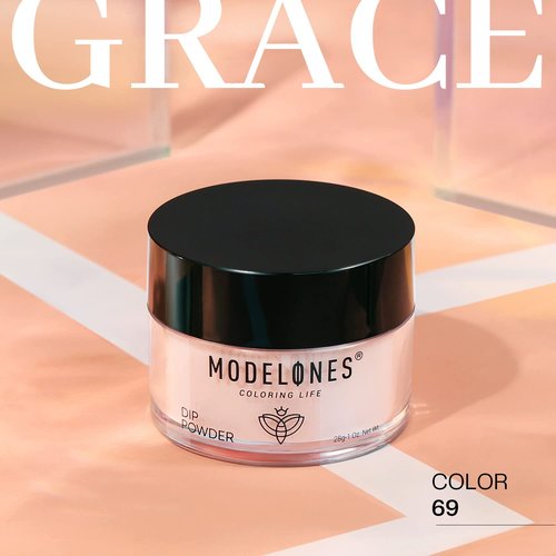 Modelones Dip Powder Nail Art - Translucent Sheer Nude Color | 28 Long-Lasting DIY Salon Powder